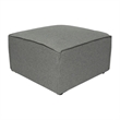 Pemberly Row Contemporary Modular Sectional Sofa Ottoman in Dark Gray