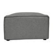 Pemberly Row Contemporary Modular Sectional Sofa Ottoman in Dark Gray
