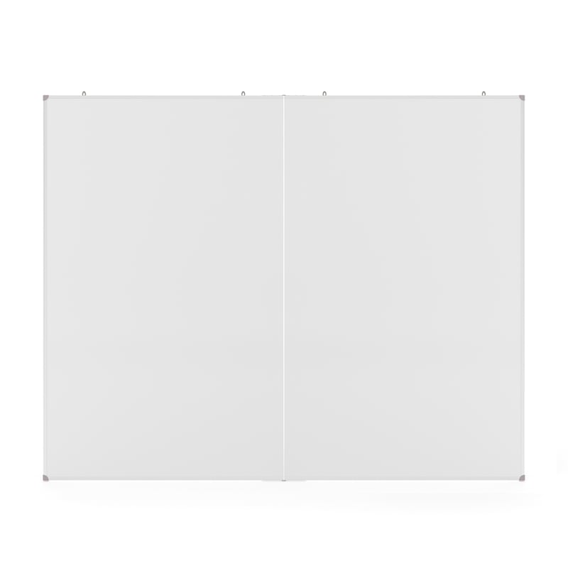 Pemberly Row 60x48 Aluminum Magnetic Dry Erase Board with Wall Mount Marker Tray