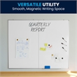 Pemberly Row 60x48 Aluminum Magnetic Dry Erase Board with Wall Mount Marker Tray