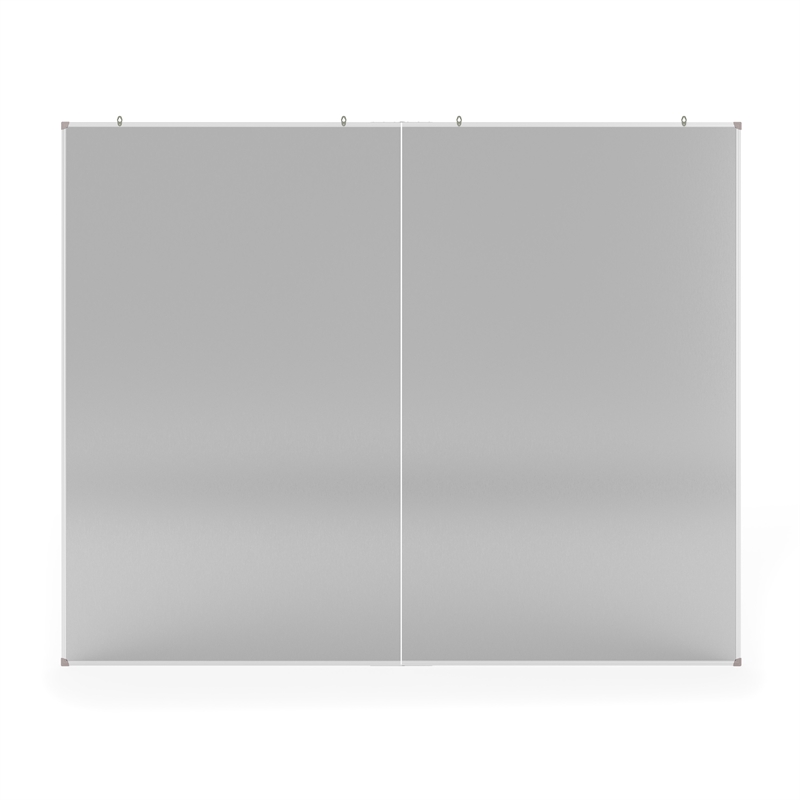 Pemberly Row 60x48 Aluminum Magnetic Dry Erase Board with Wall Mount Marker Tray