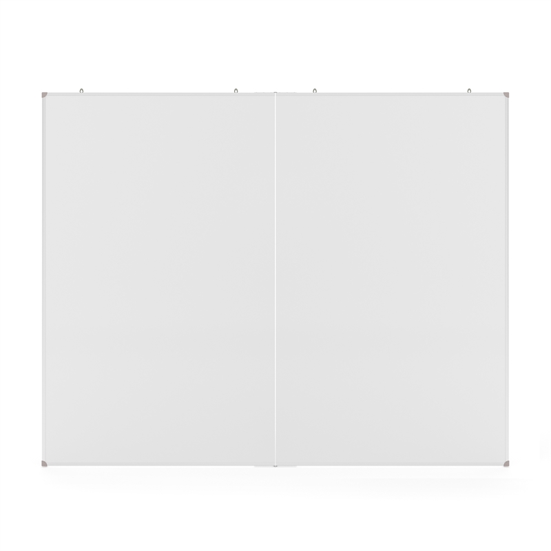 Pemberly Row 60x48 Aluminum Magnetic Dry Erase Board with Wall Mount Marker Tray
