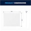 Pemberly Row 60x48 Aluminum Magnetic Dry Erase Board with Wall Mount Marker Tray