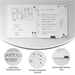 Pemberly Row 72x40 Aluminum Magnetic Dry Erase Board with Wall Mount Marker Tray