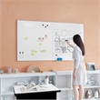 Pemberly Row 72x40 Aluminum Magnetic Dry Erase Board with Wall Mount Marker Tray