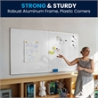 Pemberly Row 72x40 Aluminum Magnetic Dry Erase Board with Wall Mount Marker Tray