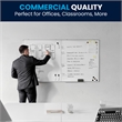 Pemberly Row 72x40 Aluminum Magnetic Dry Erase Board with Wall Mount Marker Tray