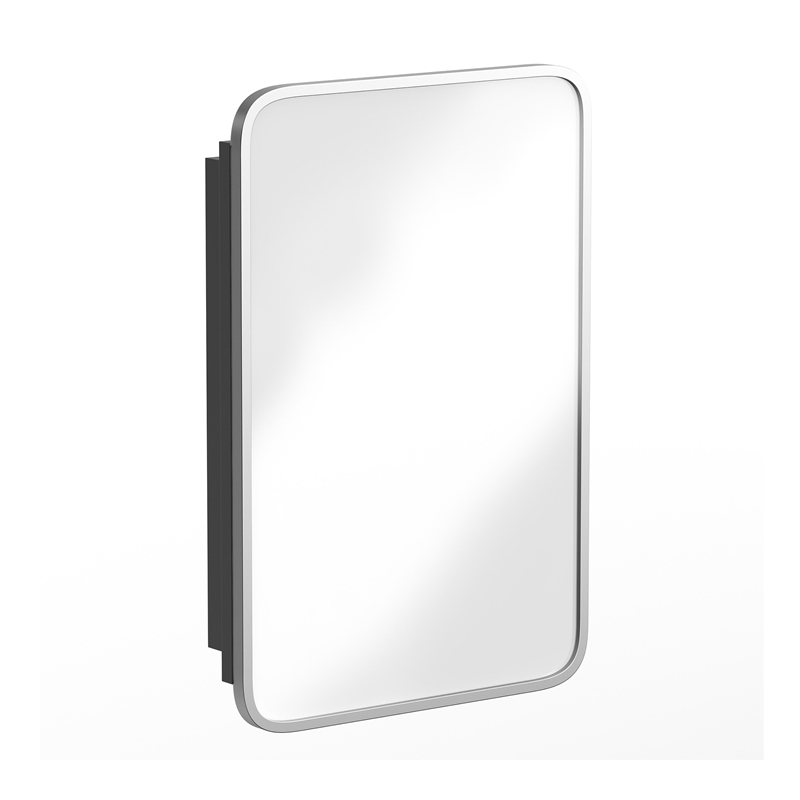Pemberly Row 16x24 Recessed Bathroom Medicine Cabinet with Beveled Mirror