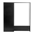 Pemberly Row Space-Saving Mini Fridge Organizer Shelf with Cubby Storage - Black
