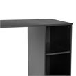 Pemberly Row Space-Saving Mini Fridge Organizer Shelf with Cubby Storage - Black