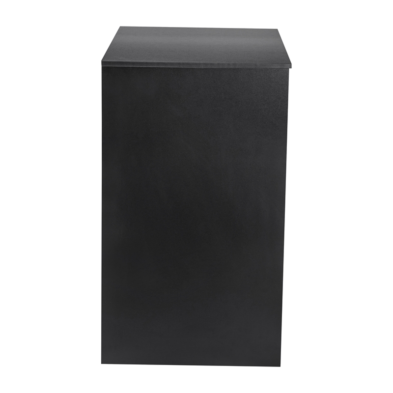 Pemberly Row Space-Saving Mini Fridge Organizer Shelf with Cubby Storage - Black