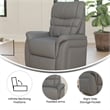 Pemberly Row Remote Powered Lift Recliner for Elderly in Gray