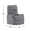 Pemberly Row Remote Powered Lift Recliner for Elderly in Gray