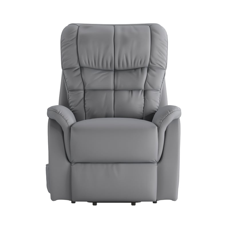 Pemberly Row Remote Powered Lift Recliner for Elderly in Gray