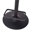 Pemberly Row Adjustable Height Barstool with Mid-Back & Black Base in Black
