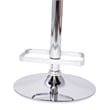 Pemberly Row Adjustable Height Barstool with Rounded Mid-Back in Cognac/Chrome