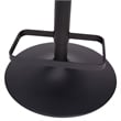 Pemberly Row Adjustable Height Barstool with Mid-Back & Black Base in Gray