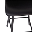 Pemberly Row Set of 2 Indoor Armless Iron Barstools in Black