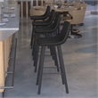 Pemberly Row Set of 2 Indoor Armless Iron Barstools in Black