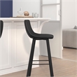 Pemberly Row Set of 2 Indoor Armless Iron Barstools in Black