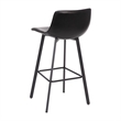 Pemberly Row Set of 2 Indoor Armless Iron Barstools in Black