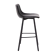 Pemberly Row Set of 2 Indoor Armless Iron Barstools in Black