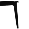 Pemberly Row Solid Wood Dining Chair with Curved Backrest in Black