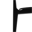 Pemberly Row Solid Wood Dining Chair with Curved Backrest in Black