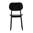 Pemberly Row Solid Wood Dining Chair with Curved Backrest in Black