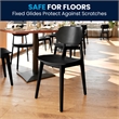 Pemberly Row Solid Wood Dining Chair with Curved Backrest in Black