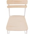 Pemberly Row Solid Wood Bar Stool with White Frame in Antique White