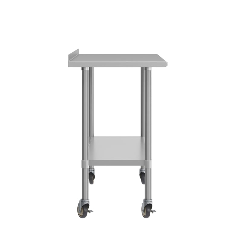 Pemberly Row 24x60 Stainless Steel Work Table with 1.5