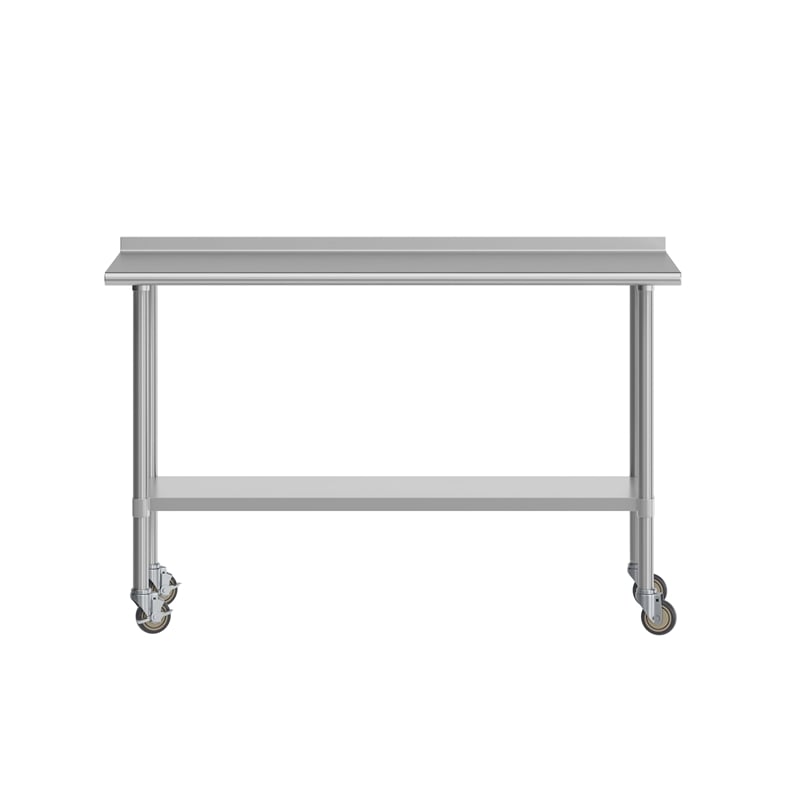Pemberly Row 24x60 Stainless Steel Work Table with 1.5