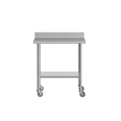 Pemberly Row 30x36 Stainless Steel Work Table with 4