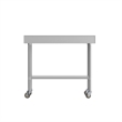 Pemberly Row 30x48 Stainless Steel Work Table with 4