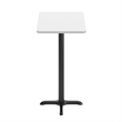 Pemberly Row 24x30 White Dining Table Top with Black Bar Height X Base