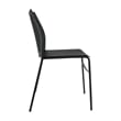 Pemberly Row Stackable Chair with Vented Back and Waterfall Seat in Black
