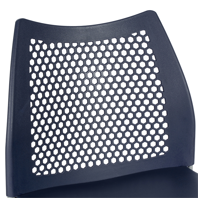 Pemberly Row Stackable Sled Base Counter Stool with Vented Back and Footrest
