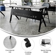 Pemberly Row Nesting Flip Training Table with Steel Frame & Y-Legs in Gray/Black