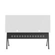 Pemberly Row Nesting Flip Training Table with Steel Frame & Y-Legs in Gray/Black
