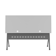 Pemberly Row Nesting Flip Training Table with Steel Frame and Y-Legs in Gray