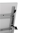 Pemberly Row Nesting Flip Training Table with Steel Frame and Y-Legs in Gray