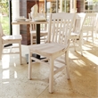 Pemberly Row School House Back Antique White Wood Restaurant Chair with Footrest