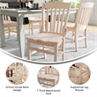 Pemberly Row School House Back Antique White Wood Restaurant Chair with Footrest