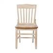 Pemberly Row School House Back Antique White Wood Restaurant Chair with Footrest