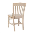Pemberly Row School House Back Antique White Wood Restaurant Chair with Footrest