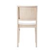 Pemberly Row Solid Wood Dining Chair with Curved Backrest in Antique White