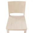 Pemberly Row Solid Wood Dining Chair with Curved Backrest in Antique White