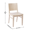 Pemberly Row Solid Wood Dining Chair with Curved Backrest in Antique White