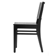 Pemberly Row Solid Wood Dining Chair with Curved Backrest in Black